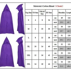 Raven Deluxe Kostume til Teen Titans Voksne Heldragt Med Kappe Cosplay Outfit Halloween Fest Fancy Dress Up S