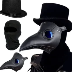 Raxwalker Pesten Doktormaske Halloween Rekvisitter Kostumesæt 3-i-1-SÆT