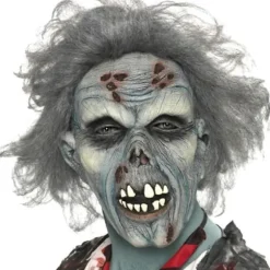 Rådden zombie maske, Dækker hovedet, latex One Size