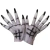 Realistisk handske til Halloween, Demon Håndhandsker Skræmmende Lange Handsker med Fingeraftryk, Høj Kvalitet Naturlig Latex Horrorfilm Cosplay Kostume | Fyndiq