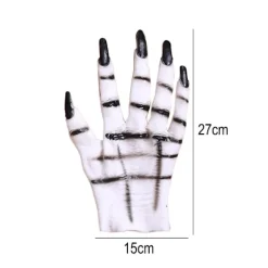 Realistisk handske til Halloween, Demon Håndhandsker Skræmmende Lange Handsker med Fingeraftryk, Høj Kvalitet Naturlig Latex Horrorfilm Cosplay Kostume | Fyndiq