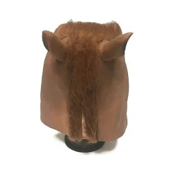 Realistisk hestemaske Fuld Hoved Pelsmanke Latex Skræmmende dyremaske til Halloween-kostume
