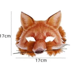 Realistisk Mr. Fox Dyremaske - Voksen Børn Udklædning Karnevalsmaske
