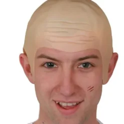 Realistisk munkekalot paryk i latex med aflange ører til tema Brown