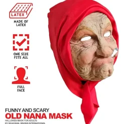 Realistiske Bedstemor Masker - Livagtige Ældre Ansigt Masker til Kostumer, Spøg og Fester