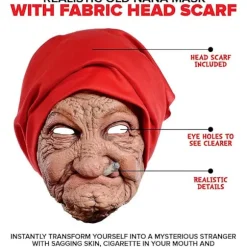 Realistiske Bedstemor Masker - Livagtige Ældre Ansigt Masker til Kostumer, Spøg og Fester