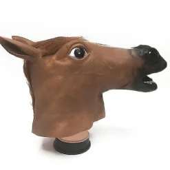 Realisttisk Hestehovedmaske - Fuld Latex Dyremaske Til Festkostume