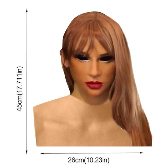Realisttisk Voksenmaske Maskerade En Anden Mig - Ung Hud Ferie Sjov Maske Super Blød Latex Silikon Cosplay Maske Prank Joke Trick
