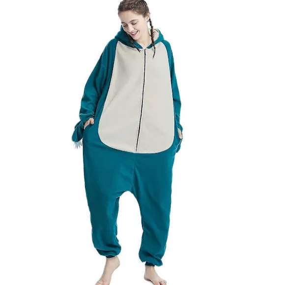 Reedca Snorlax Voksen Onesie Halloween Cosplay Kostumer Anime Pyjamas til kvinder og piger, knaplukning 2-FA- 2 XL