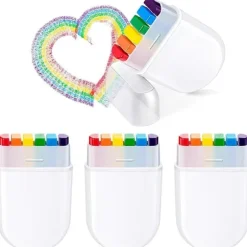 Regnbue Ansigtsmaling Pride Ansigts- og Kropsmalingssæt Regnbue Makeup Stick til Festligheder Cosplay Fødselsdags Makeup Tilbehør C