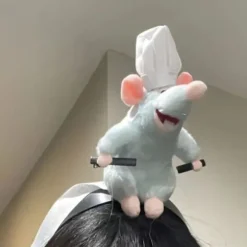 Remy Ratatouille Pandebånd/ Skulder Siddende Chef Remy Plyslegetøj Pandebånd Halloween Kostume Hovedbeklædning Rat Hair Hoop