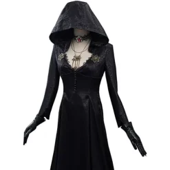 Resident Evil: Bela Dimitrescu Vampyrdame Cosplay kostume Bela Kjole+Paryk sæt Kun Paryk-FF- Only Wig One Size
