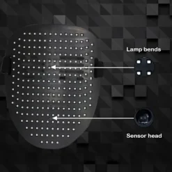 RGB LED Mask Gesture Face - Changing Glowing Mask Halloween Party Black