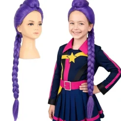 [RM]Demon k-pop Hunters kostume Rumi paryk mira zoe Realistisk Anime Cosplay paryk til Cosplay begivenheder YH Purple Rumi