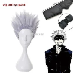 [RM]2023-Gojo Satoru Cosplay Parykker Anime Jujutsu Kaisen Gojo Kort Varmebestandigt Syntetisk Hår Med Parykhætte Typeruk Uden Øjenlap _xx Gojo Satoru wig B | Fyndiq