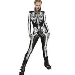 Robot Cosplay Kostume Halloween Robot Jumpsuit Til Kvinder Steampunk Sexet Cosplay Kostumer Karneval Fest Langærmet Halloween Bodysuit Cool(S Sølv)