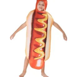 Rolig 3D-printet pølse- og hotdogkostume til børn - Halloween-familiekostume-FF-