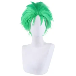 Roronoa Zoro One Piece Anime Paryk Tilbageglattet Grøn Kort Lag