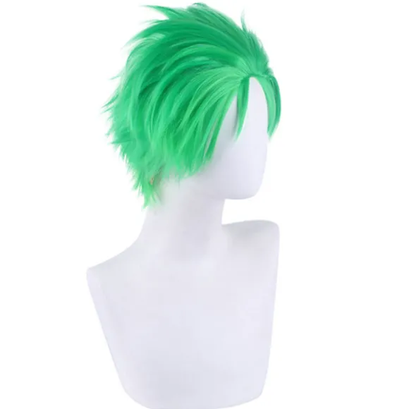 Roronoa Zoro One Piece Anime Paryk Tilbageglattet Grøn Kort Lag