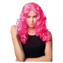 Rosa Lång Jessica Peruk Maskerad Halloween Pink one size