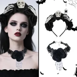 Rose Blomsterkrone Hovedbøjle Foto Rekvisitter Boho Halloween Hovedbeklædning A14