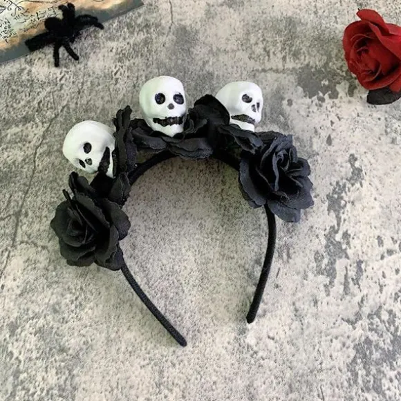 Rose Blomsterkrone Hovedbøjle Foto Rekvisitter Boho Halloween Hovedbeklædning A14