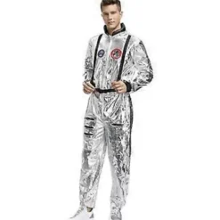 Rumdragt til rumfartsastronaut Cosplay Uniform til mænd og kvinder Halloween Karneval Performance Kostume (M Mænd)