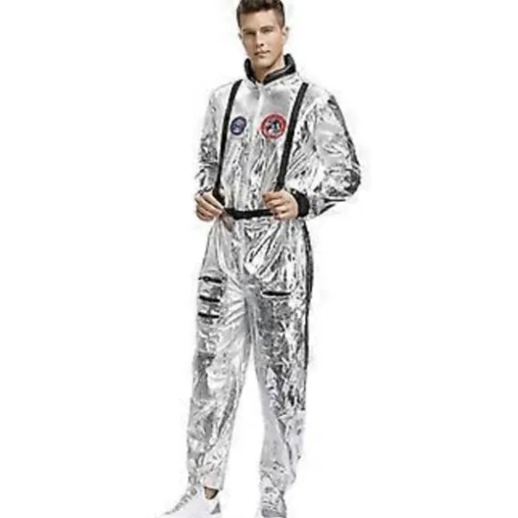 Rumdragt til rumfartsastronaut Cosplay Uniform til mænd og kvinder Halloween Karneval Performance Kostume (M Mænd)