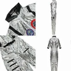 Rumdragt til rumfartsastronaut Cosplay Uniform til mænd og kvinder Halloween Karneval Performance Kostume (M Mænd)