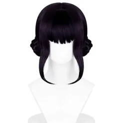 Rumi Cosplay Paryk Syntetisk Hårstykke Hestehale Forlængelse til Daglig Brug CJY Black purple Zoey