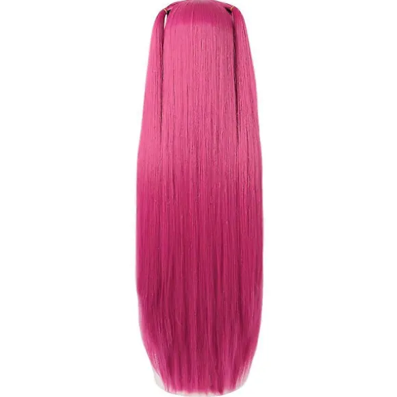 Rumi Cosplay Paryk Syntetisk Hårforlængelse Hestehale til Daglig Brug Pink Mira