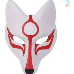 Rævemaske Japansk Kabuki Kitsune Masker til Mænd Kvinder Børn Ha