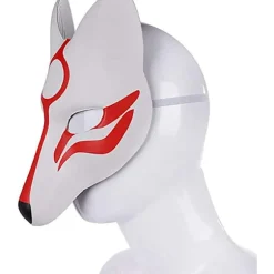 Rævemaske Japansk Kabuki Kitsune Masker til Mænd Kvinder Børn Ha