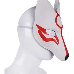 Rævemaske Japansk Kabuki Kitsune Masker til Mænd Kvinder Børn Ha
