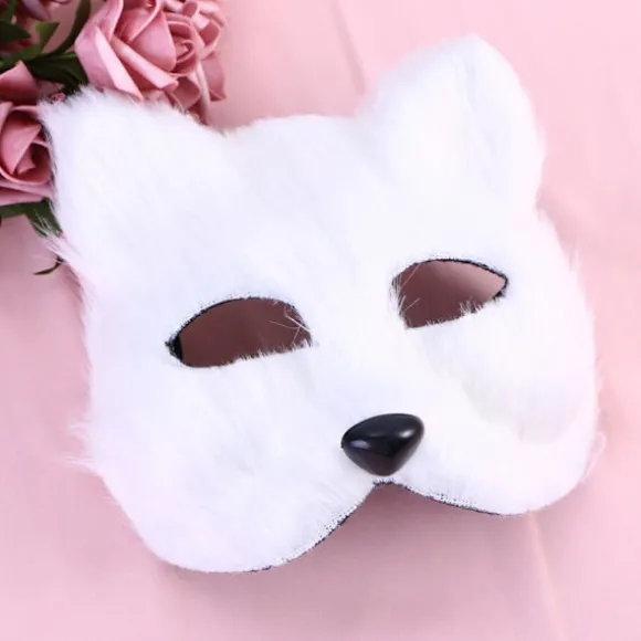 Rævmaske Dansfest Maskerademaske Halloweenmaske Rekvisit Therian Ulvemaske Pelsmaske Dyremaske Cosplay
