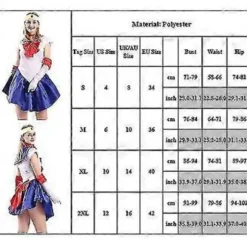 Sailor Venus Dame Sailor Moon Cosplay Kostume Uniform Kjole Smuk Sailor Drag red M