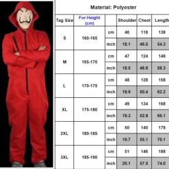 Salvador Dali La Casa De Papel Cosplay Pengehus Jumpsuit Kun Kostume OnlyCostume M