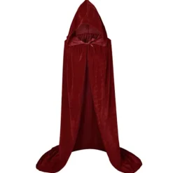Sanderson Sisters Cape Mary Sarah Winif Kostume Jul Voksen Børn Middelalderlig Kappe Rød red 3XL