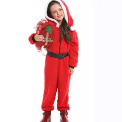 Santa-Hættetrøje Julepyjamas til Voksen Barn Girl M