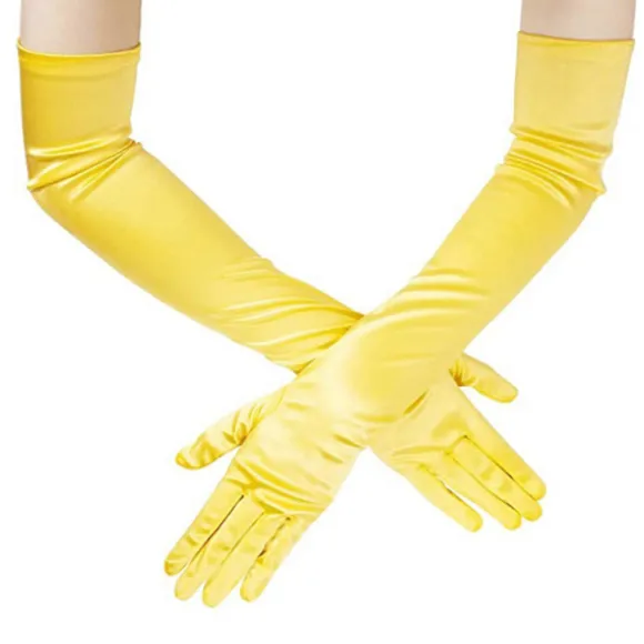 Satinhandsker Bryllupshandsker Performancehandsker Bankethandsker Gallahandsker Satin Lange Handsker til Kvinder Formelle Dansehandsker Rød Rød Red