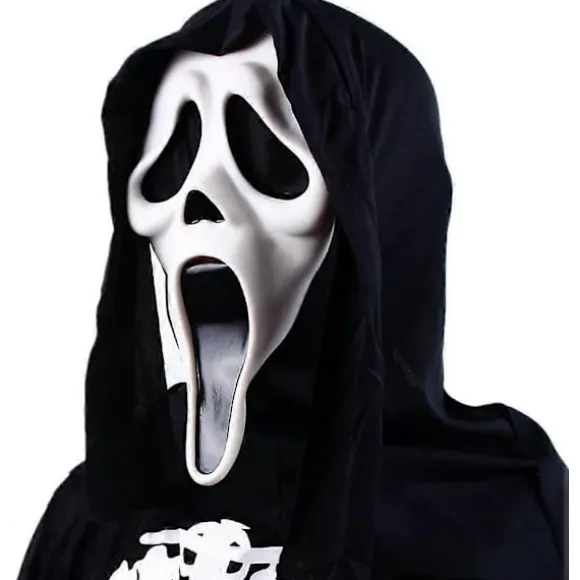 Scream Maske, Ghostface Maske, Halloween Skræmmende Film Scream Maske, Ghostface Kostume Rekvisitter Hvid MaskeCJY