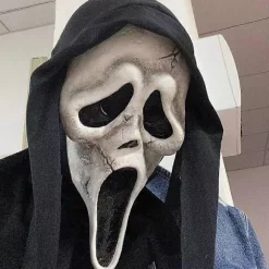 Scream Maske, Ghostface Maske, Halloween Skræmmende Film Scream Maske, Ghostface Kostume Rekvisitter Hvid MaskeCJY