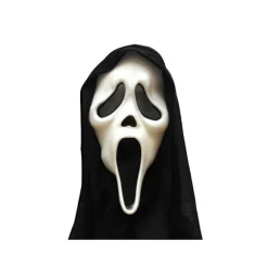 Scream Maske Maskerade Halloween LICENSED Svart_jarx Black one size
