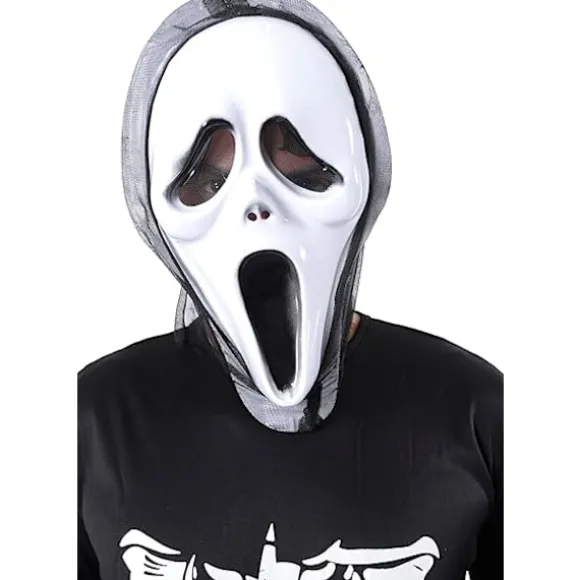 Scream Maske til Halloween Kostume Lavet af Holdbart Hårdt Materiale til Voksne til Skræmmende Filmkostume, Ghost Face Halloween Spøgelsesmaske, One Size | Fyndiq