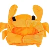 Sød Krabbehat til Cosplay Design Orange 39x30cm Fotorekvisit 1 stk
