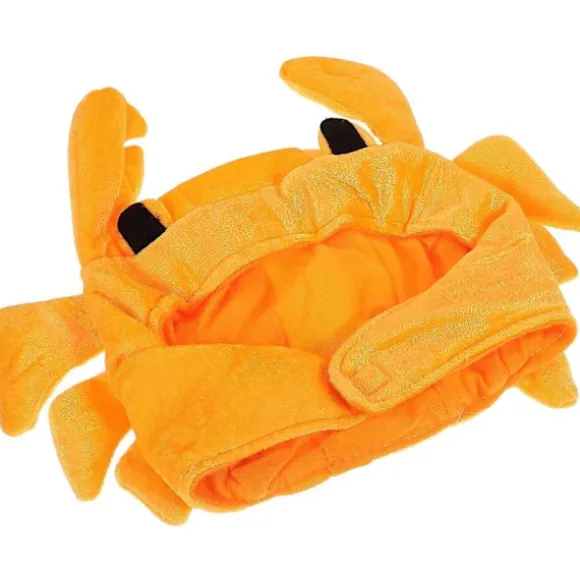 Sød Krabbehat til Cosplay Design Orange 39x30cm Fotorekvisit 1 stk