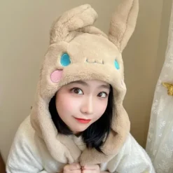 Sød Sanrio Hat Cinnamoroll Tilbehør Kawaii Hold Varmt Opbevaringshætte Ører Bevægelig Anime Blødt Legetøj til Piger Gave - Perfekt 3