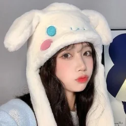 Sød Sanrio Hat Cinnamoroll Tilbehør Kawaii Hold Varmt Opbevaringshætte Ører Bevægelig Anime Blødt Legetøj til Piger Gave - Perfekt 3