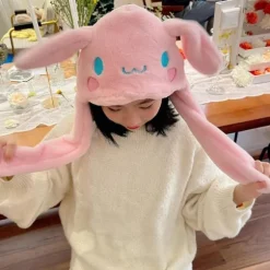 Sød Sanrio Hat Cinnamoroll Tilbehør Kawaii Hold Varmt Opbevaringshætte Ører Bevægelig Anime Blødt Legetøj til Piger Gave - Perfekt 4