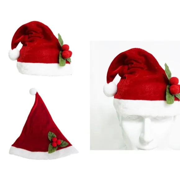 Sød Santa Hat i Fløjlsplys til Voksne